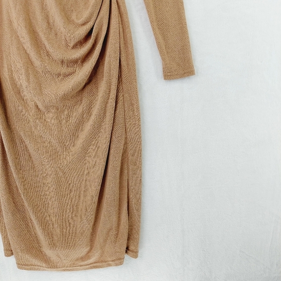 NEW Acler Highfield Brown Gathered Side Fitted Pencil Midi Dress P2017 - Picture 4 of 13